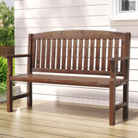 Gardeon Outdoor Garden Bench Wooden 2 Seater - Brown or White