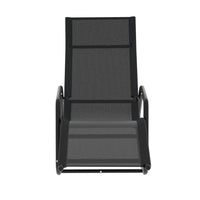 Gardeon Sun Lounge Rocking Chair Outdoor - Black