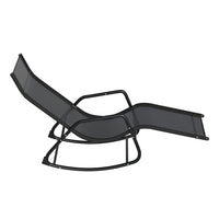 Gardeon Sun Lounge Rocking Chair Outdoor - Black