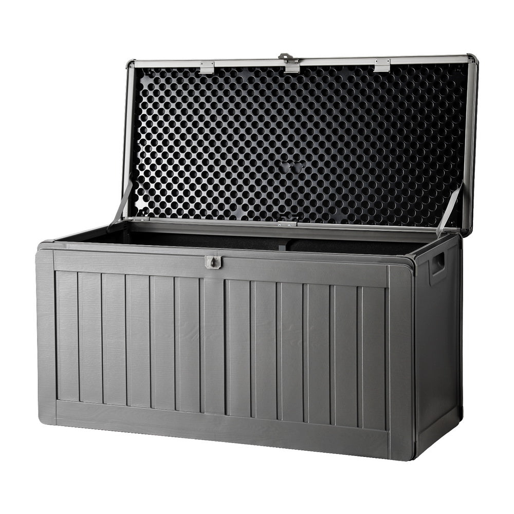 Gardeon Outdoor Storage Box Lockable Garden Bench 190L - Black