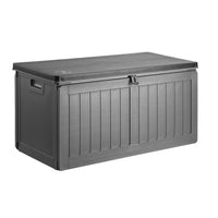 Gardeon Outdoor Storage Box Lockable Garden Bench 190L - Black