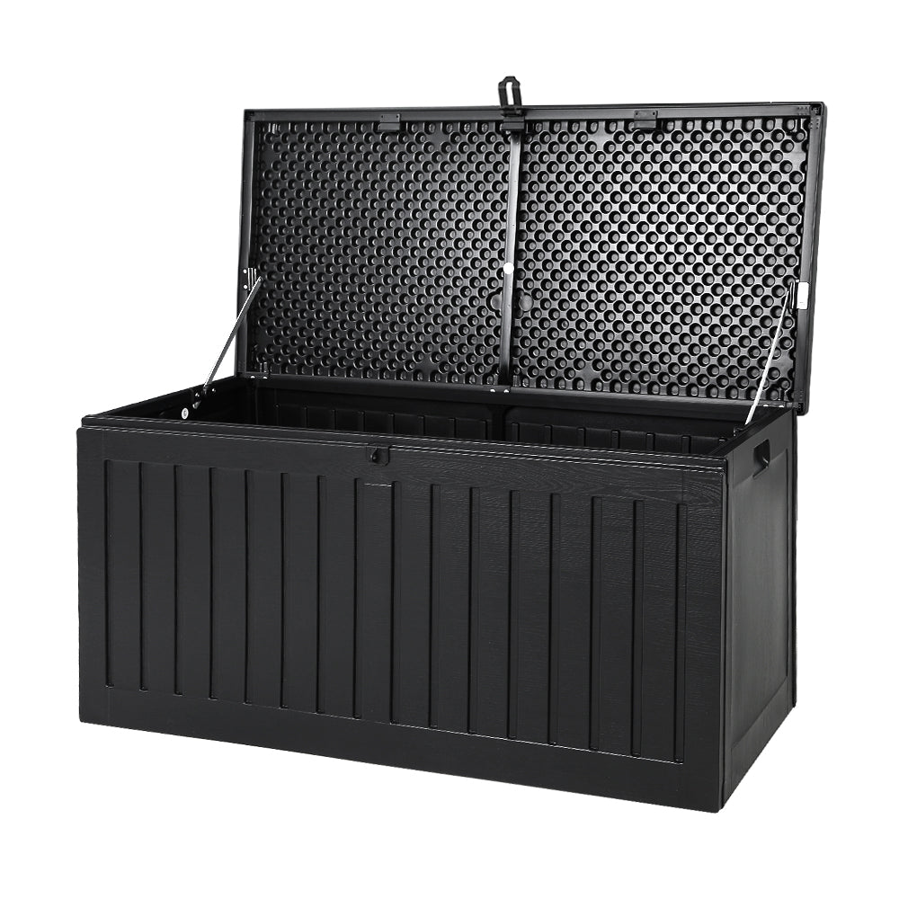 Outdoor Storage Box 270L Lockable Garden Bench - Grey or Black