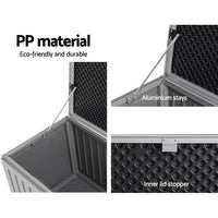 Outdoor Storage Box 270L Lockable Garden Bench - Grey or Black