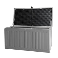 Outdoor Storage Box 270L Lockable Garden Bench - Grey or Black