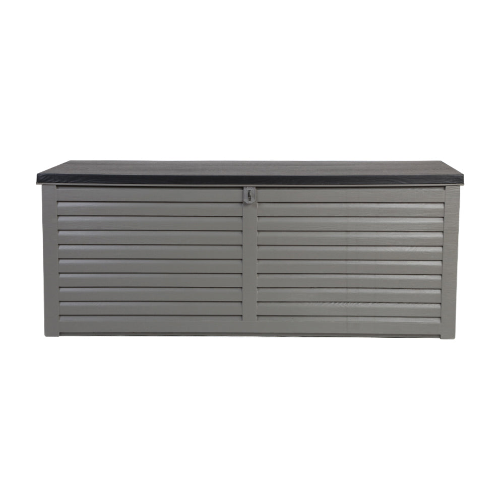 Outdoor Storage Box 390L Lockable Garden Bench - Grey or Black
