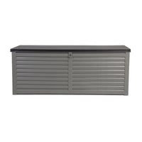 Outdoor Storage Box 390L Lockable Garden Bench - Grey or Black
