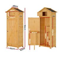 Outdoor Timber Storage Cabinet - Natural