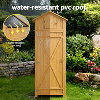 Outdoor Timber Storage Cabinet - Natural