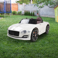 Kids Electric Ride On Car Bentley Licensed EXP12 Toy Remote 12V - White