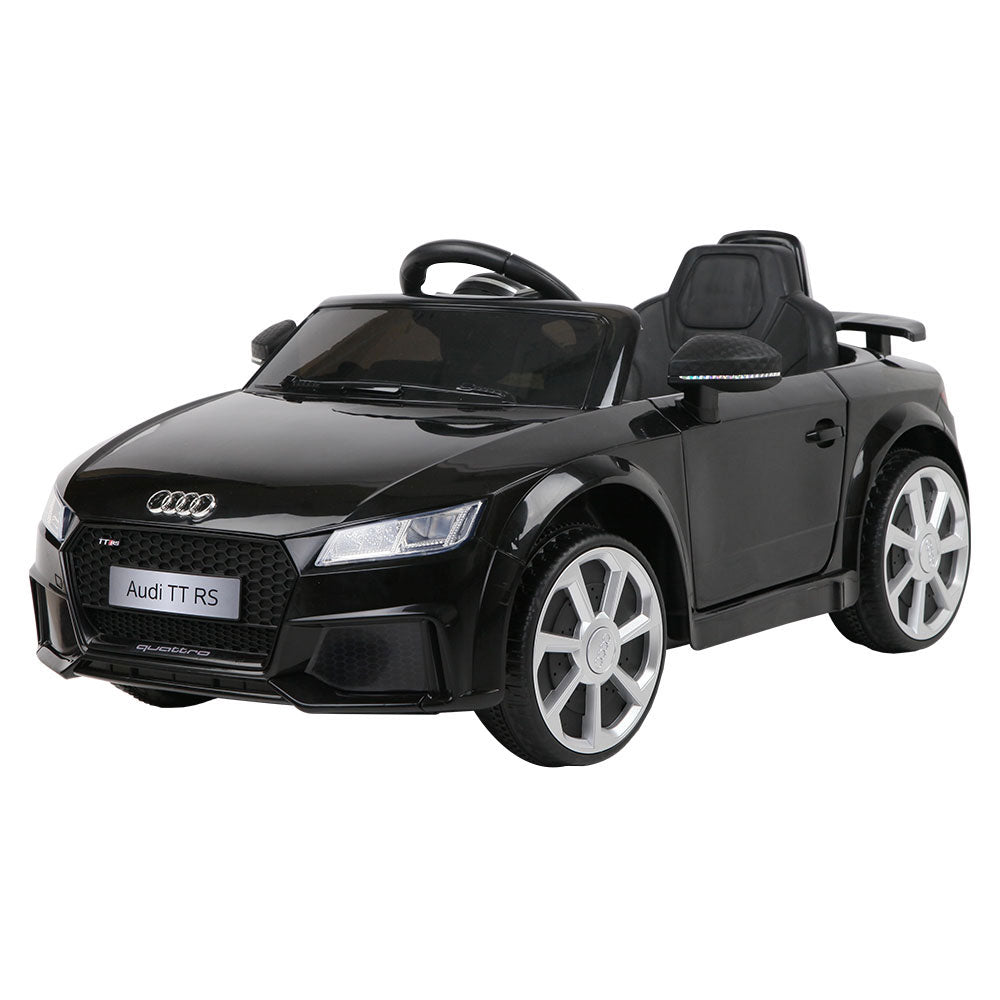 Kids Electric Ride On Car Audi Licensed TTRS Toy Remote 12V Battery - Black