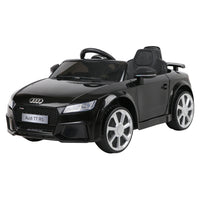 Kids Electric Ride On Car Audi Licensed TTRS Toy Remote 12V Battery - Black