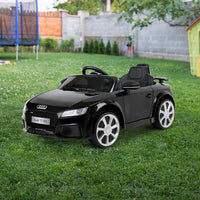 Kids Electric Ride On Car Audi Licensed TTRS Toy Remote 12V Battery - Black