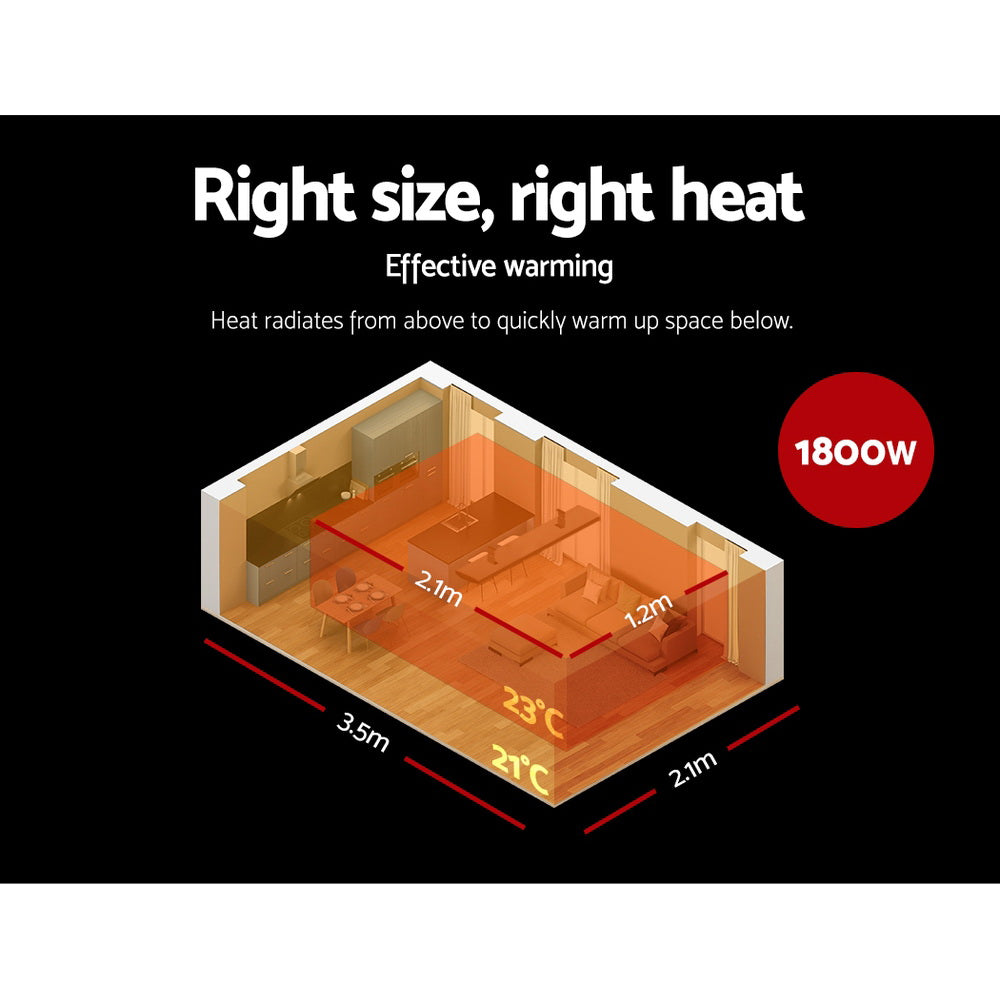 Devanti Electric Radiant Strip Heater Outdoor 1800w, 2400w or 3200w