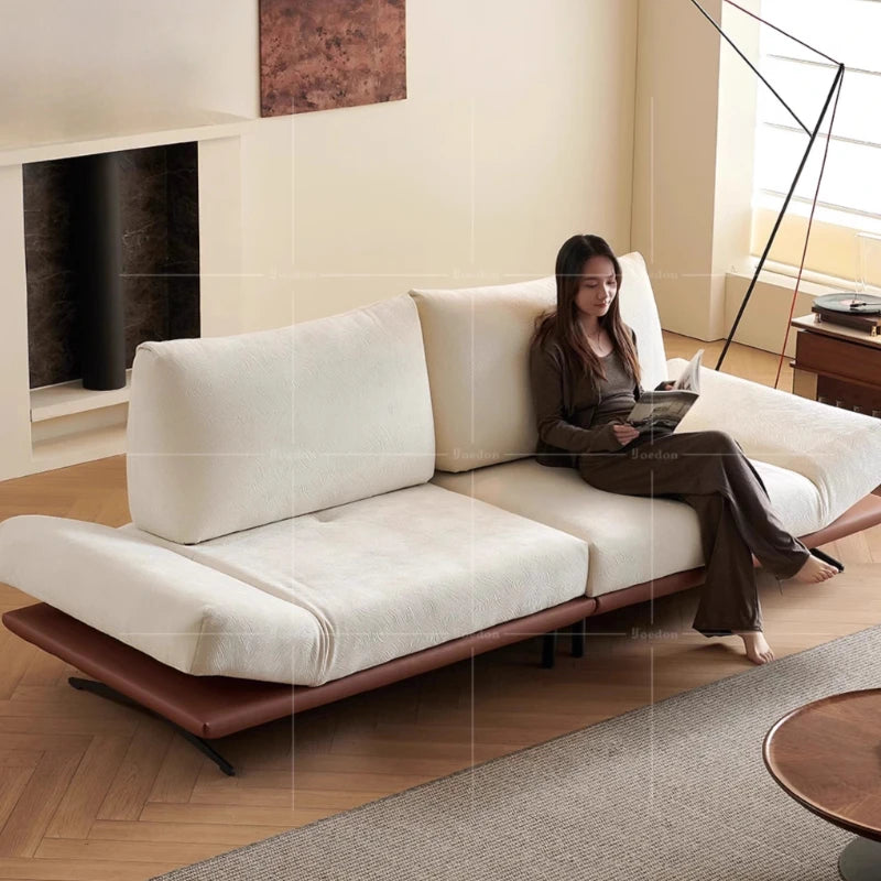 Italian Minimalism Modular Recliner Sofa With Adjustable Chenille Seating 3.69m