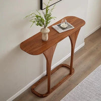 Light Luxurious Classics: Solid Hardwood Console Table – Ebony-Toned Finish