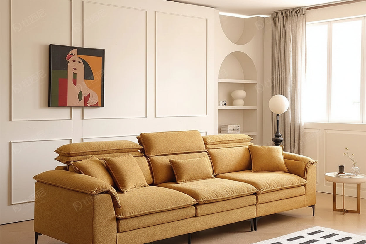 Cloud Soft Deep 3 Seater Sofa with Adjustable Headrests & USB Charging | 300cm