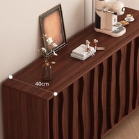 Modern Sculptural Walnut Sideboard in Solid Wood with Textured Panel Design