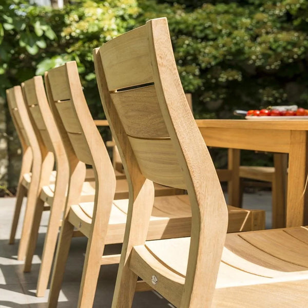 11 pc Teak Outdoor Dining Set - Natural Wood