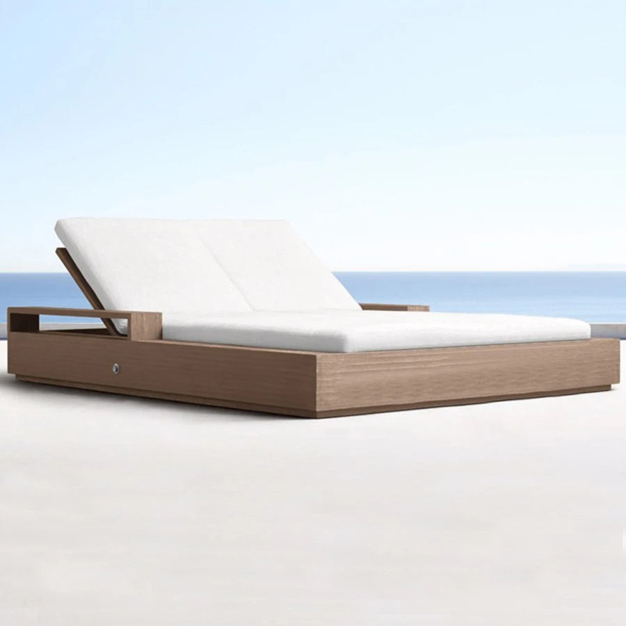 Resort-Style Solid Wood Sun Lounger Daybed