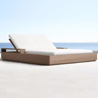 Resort-Style Solid Wood Sun Lounger Daybed