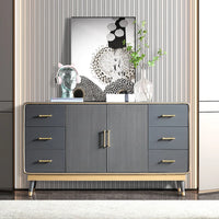Modern Sideboard with Wood Based Panels and Solid Wood Drawers - 2 Colours