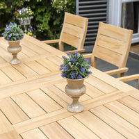11 pc Teak Outdoor Dining Set - Natural Wood