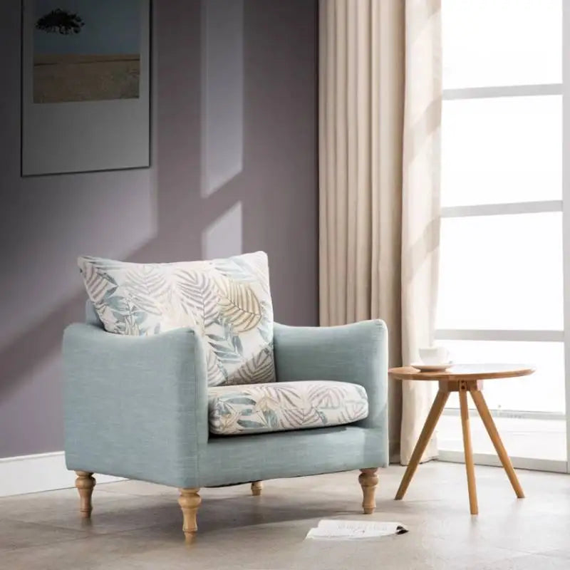 Arlo Scandinavian Modern Upholstered Accent Armchair with Solid Wood Legs