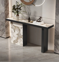 Pilar Form Marbled Stone Entryway Table - 2 Options