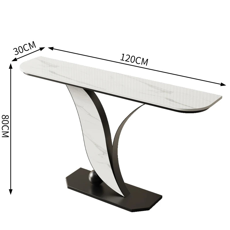 Modern European Rock Slab Entryway Console Table - 6 Options