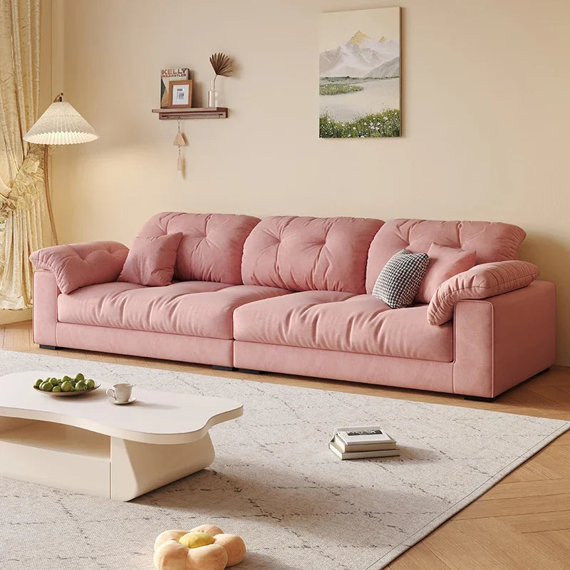 Modern Minimalist Cloud Comfort 3-Seater Sofa 3.0m With Plush Fabric