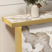 Pilar Form Marbled Stone Entryway Table - 2 Options