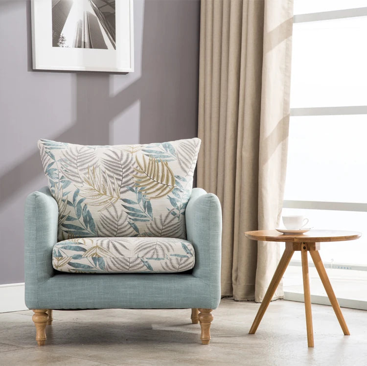 Arlo Scandinavian Modern Upholstered Accent Armchair with Solid Wood Legs