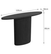 Mid-Century Modern Solid Wood Entryway Console Table - Warm Walnut