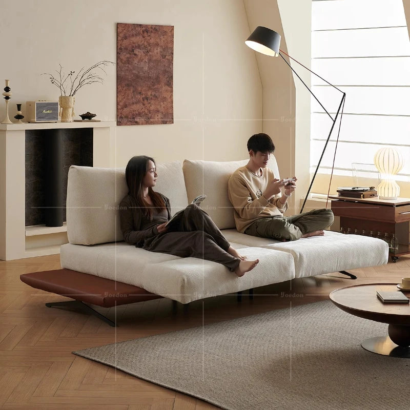 Italian Minimalism Modular Recliner Sofa With Adjustable Chenille Seating 3.69m