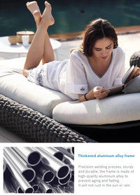 Outdoor Rattan Aluminum Recliner Sun Lounger/Armchair - various colours & styles