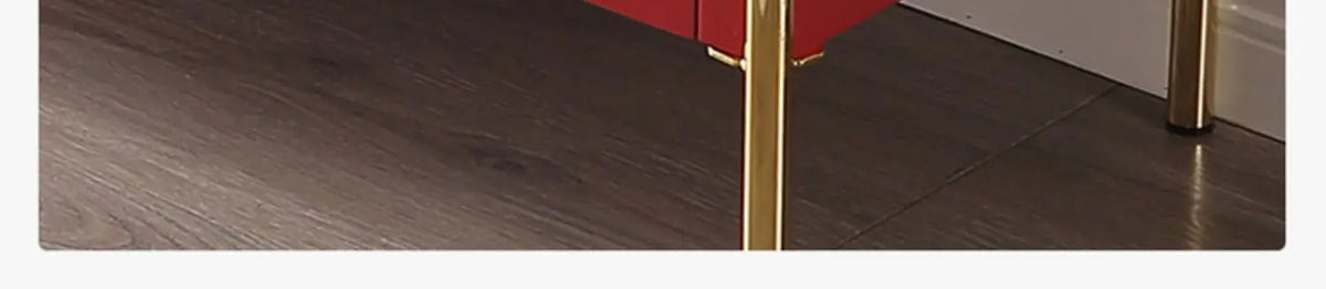 Modern Burnt Orange Sideboard Cabinet with Marble Top - 2 Sizes