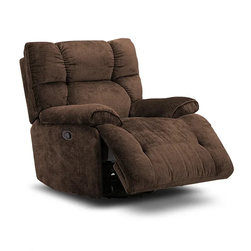 Plush Sherpa Electric Recliner Chair with Swivel, Rocking & USB Charging