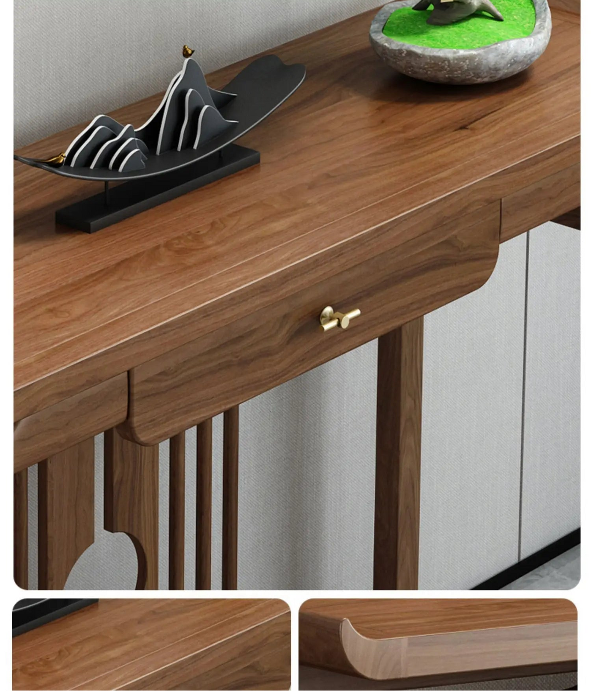 Japandi Solid Wood Console Table - 4 Sizes