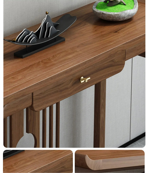 Japandi Solid Wood Console Table - 4 Sizes