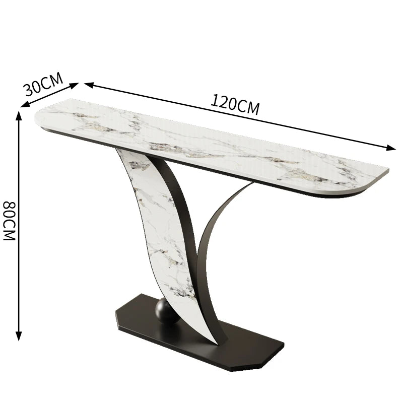 Modern European Rock Slab Entryway Console Table - 6 Options