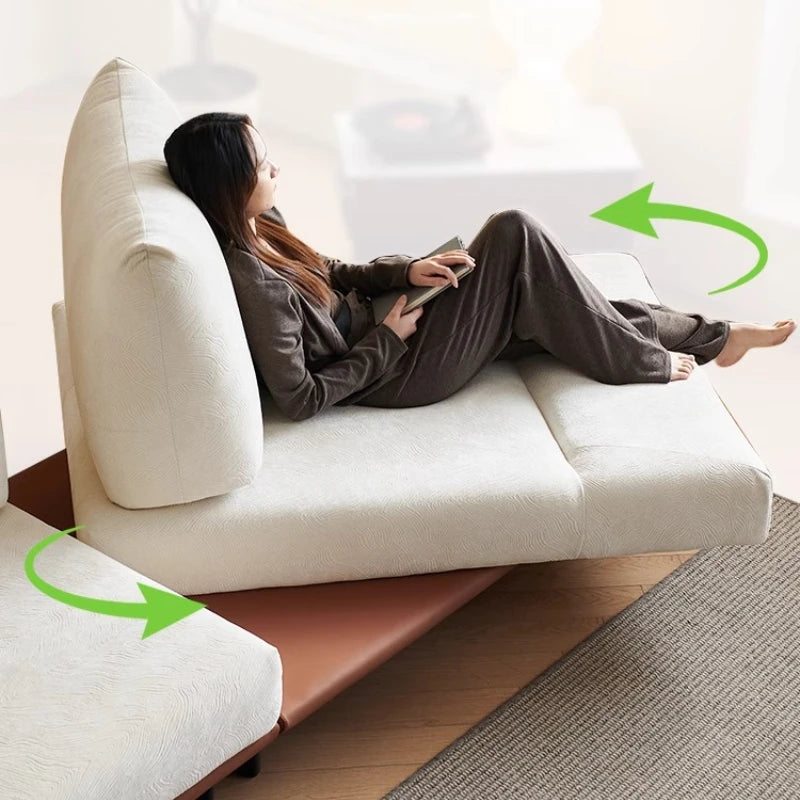 Italian Minimalism Modular Recliner Sofa With Adjustable Chenille Seating 3.69m