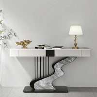 Axis Stone & Steel Console Entryway Table - 6 Options