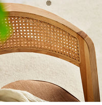 Hand Woven Ash Timber 3 pc Table And Chairs With Plush Dense Cushions