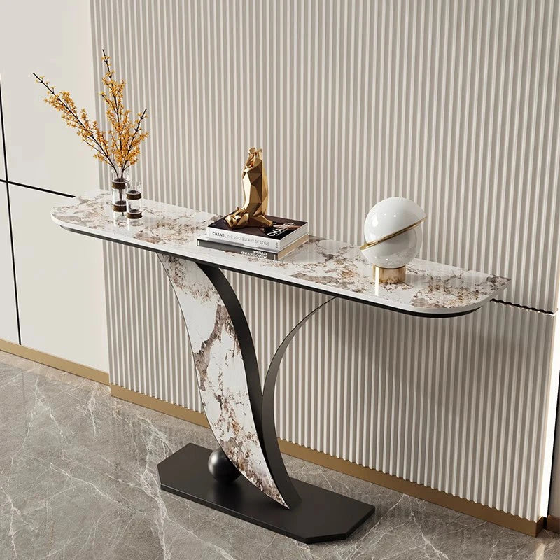 Modern European Rock Slab Entryway Console Table - 6 Options