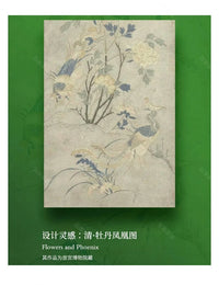 Luxury American-Style Sideboard in Black with Hand-Painted Floral Panels - 2 Sizes