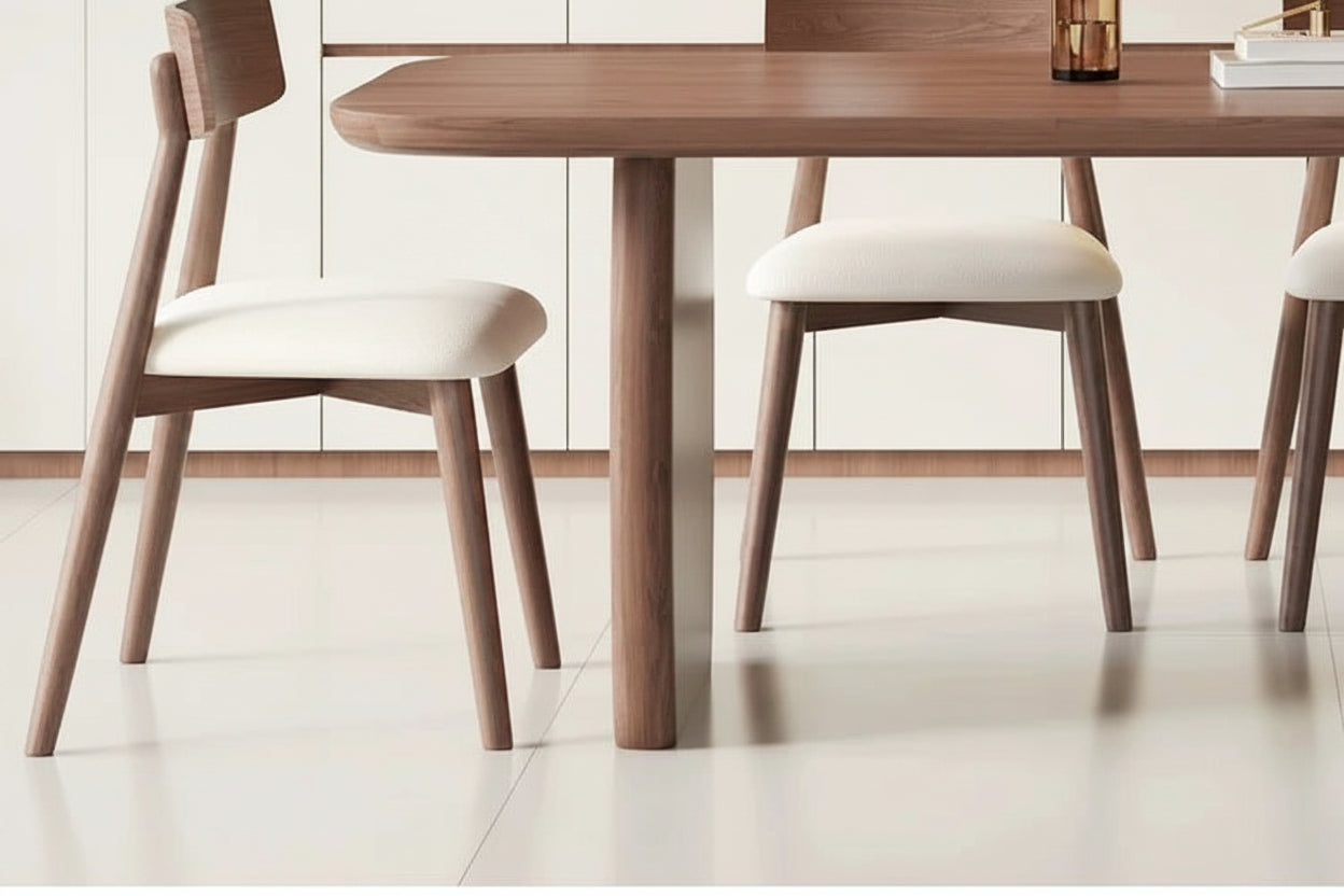 Macchiato Walnut Dining Table in Solid Rubberwood  140cm & 160cm - Rectangle