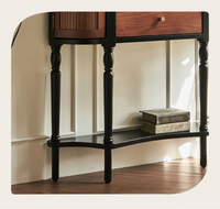 Luxury French Inspired Two-Toned Solid Wood Console Table - 2 Options