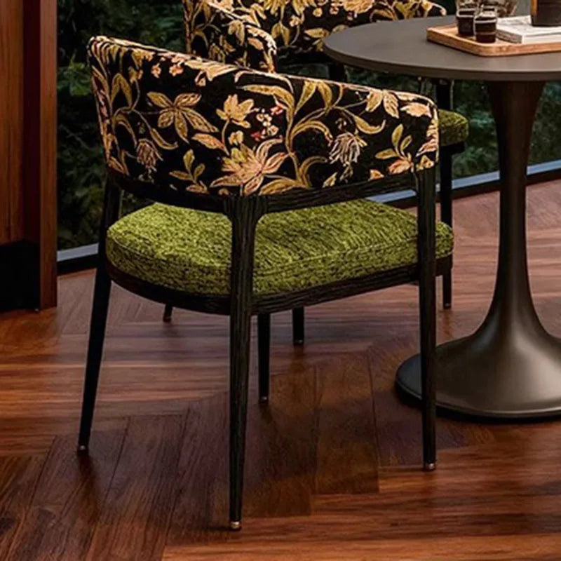 French Embroidered Dining Chair – Upholstered  With Solid Wood Frame - 2 Colours