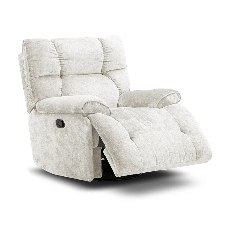 Plush Sherpa Electric Recliner Chair with Swivel, Rocking & USB Charging