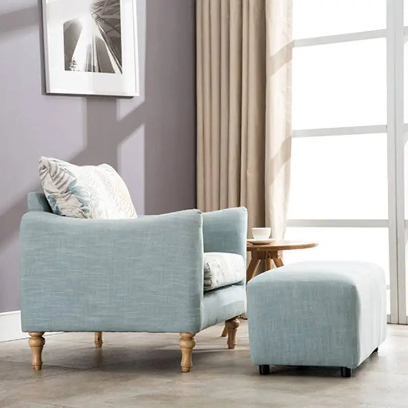 Arlo Scandinavian Modern Upholstered Accent Armchair with Solid Wood Legs